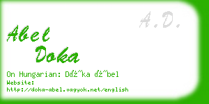 abel doka business card